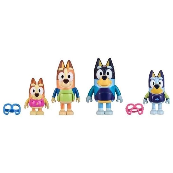 Bluey La famille a la Plage (4 figurines) - Univers miniature - MOOSE TOYS - Des 3 ans Bluey La famille a la Plage (4 figurines) - Univers miniature - MOOSE TOYS - Des 3 ans