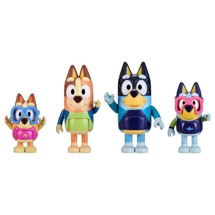 Bluey La famille a la Plage (4 figurines) - Univers miniature - MOOSE TOYS - Des 3 ans Bluey La famille a la Plage (4 figurines) - Univers miniature - MOOSE TOYS - Des 3 ans