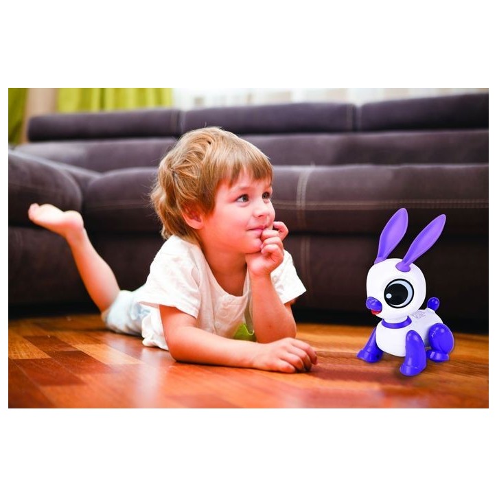 Power Rabbit Mini - Robot lapin avec effets lumineux et sonores, contrôle par claquement de main, répétition Power Rabbit Mini - Robot lapin avec effets lumineux et sonores, contrôle par claquement de main, répétition