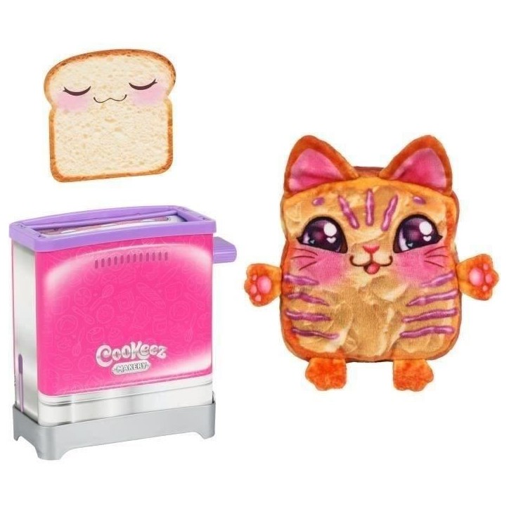 Toasty Treatz - MOOSE TOYS - COOKEEZ MAKERY - Peluche parfumée en forme de toast, grille-pain interactif, Modele peluche aléat Toasty Treatz - MOOSE TOYS - COOKEEZ MAKERY - Peluche parfumée en forme de toast, grille-pain interactif, Modele peluche aléat