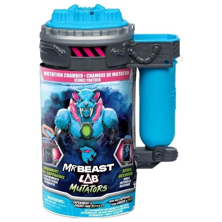 Figurine Mutators Panthere iconique chambre de mutation - MR Beast LAB - Réalise une expérience pour créér ta créature Figurine Mutators Panthere iconique chambre de mutation - MR Beast LAB - Réalise une expérience pour créér ta créature