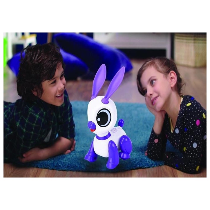 Power Rabbit Mini - Robot lapin avec effets lumineux et sonores, contrôle par claquement de main, répétition Power Rabbit Mini - Robot lapin avec effets lumineux et sonores, contrôle par claquement de main, répétition