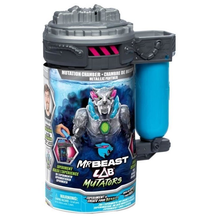 Figurine Mutators Panthere translucide chambre de mutation - MR Beast LAB - Réalise une expérience pour créér ta créature Figurine Mutators Panthere translucide chambre de mutation - MR Beast LAB - Réalise une expérience pour créér ta créature