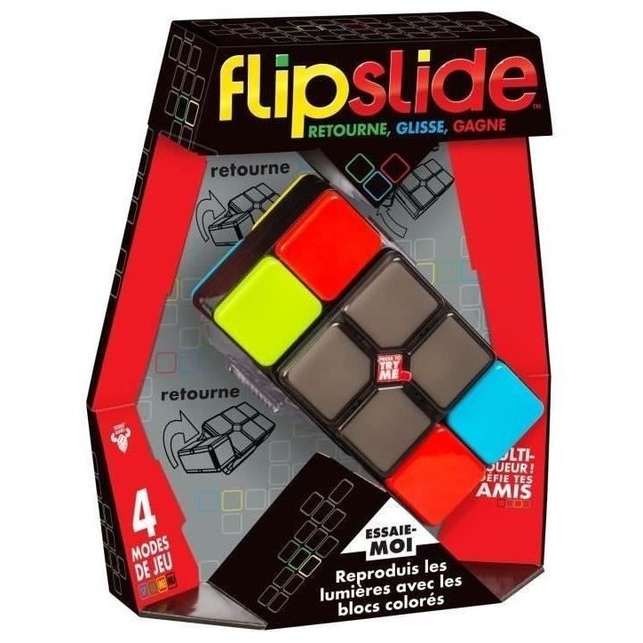 Flipslide - MOOSE TOYS - Jeu électronique de combinaison de lumiere, avec piles incluses