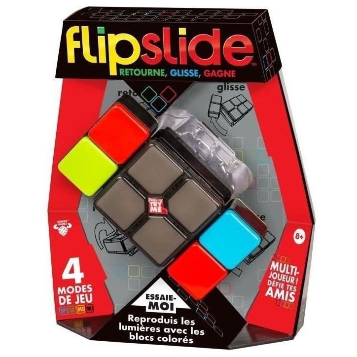 Flipslide - MOOSE TOYS - Jeu électronique de combinaison de lumiere, avec piles incluses
