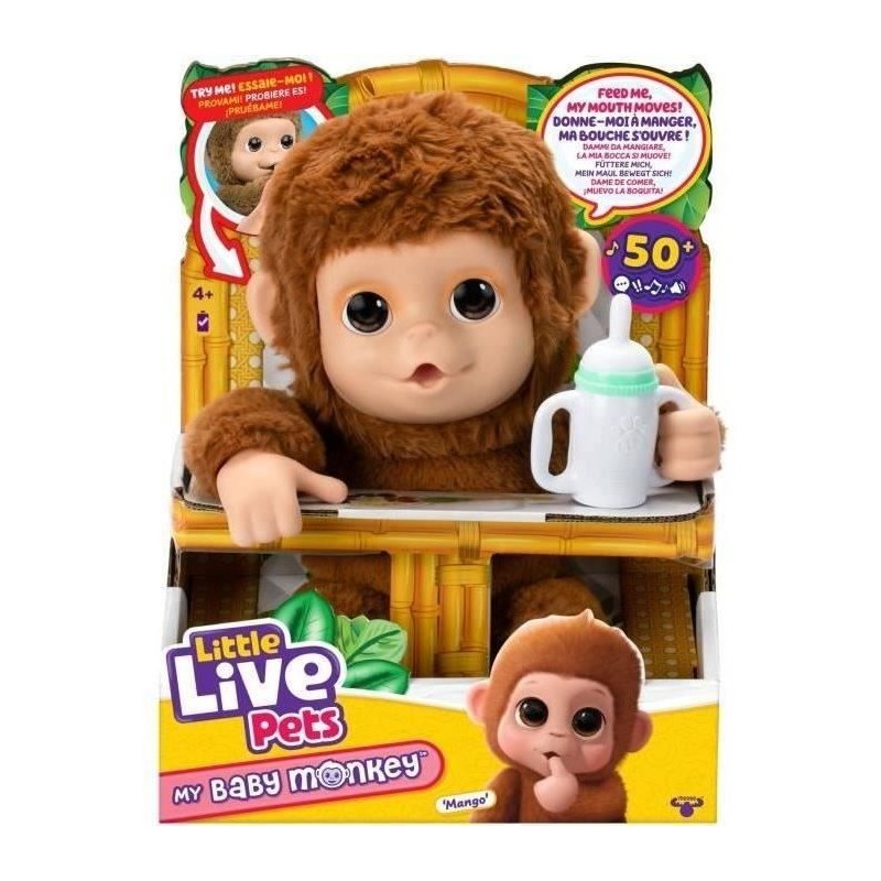 Mon Bébé Singe - MOOSE TOYS - LITTLE LIVE PETS - Singe interactif av Mon Bébé Singe - MOOSE TOYS - LITTLE LIVE PETS - Singe interactif av