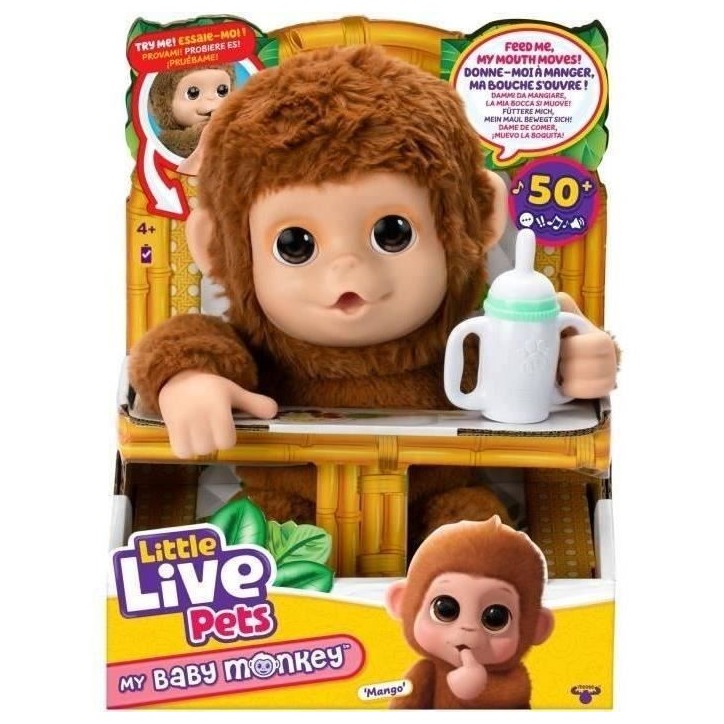 Mon Bébé Singe - MOOSE TOYS - LITTLE LIVE PETS - Singe interactif avec accessoires Mon Bébé Singe - MOOSE TOYS - LITTLE LIVE PETS - Singe interactif avec accessoires