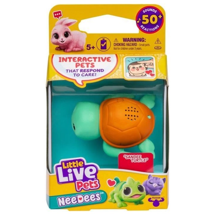 Lil' Needees - MOOSE TOYS - LITTLE LIVE PETS - Animaux interactifs de poche, avec sons et réactions - Modele de peluche aléato Lil' Needees - MOOSE TOYS - LITTLE LIVE PETS - Animaux interactifs de poche, avec sons et réactions - Modele de peluche aléato