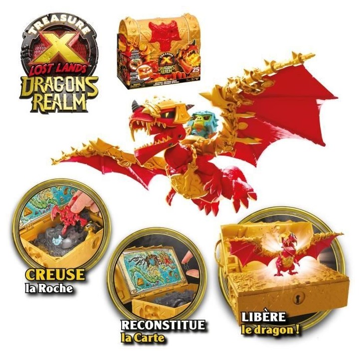 Coffre aux Trésors Dragons Realm - MOOSE TOYS - TRESOR X - Coffre interactif avec figurines et trésors Coffre aux Trésors Dragons Realm - MOOSE TOYS - TRESOR X - Coffre interactif avec figurines et trésors