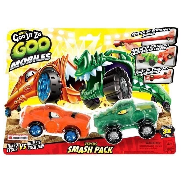 Véhicules miniatures - MOOSE TOYS - GOO MOBILES - TURBO TYGER VS RUMBLER JAW Véhicules miniatures - MOOSE TOYS - GOO MOBILES - TURBO TYGER VS RUMBLER JAW