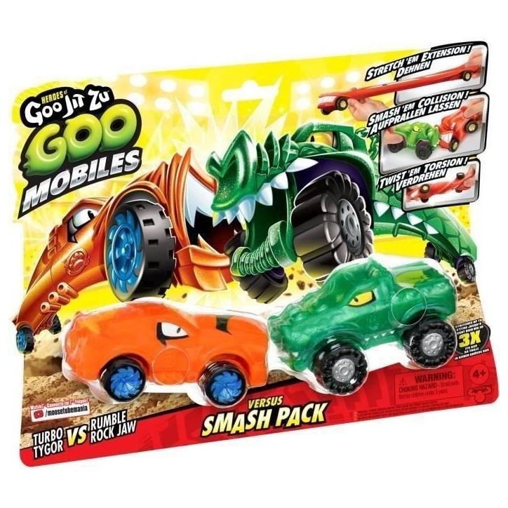 Véhicules miniatures - MOOSE TOYS - GOO MOBILES - TURBO TYGER VS RUMBLER JAW Véhicules miniatures - MOOSE TOYS - GOO MOBILES - TURBO TYGER VS RUMBLER JAW