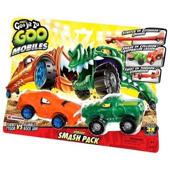 Véhicules miniatures - MOOSE TOYS - GOO MOBILES - TURBO TYGER VS RUMBLER JAW Véhicules miniatures - MOOSE TOYS - GOO MOBILES - TURBO TYGER VS RUMBLER JAW