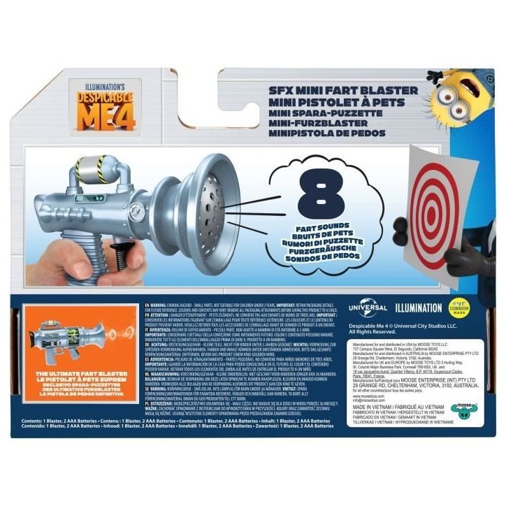 Mini Pistolet a Prouts - Moi Moche et Méchant 4 - 8 bruit différents