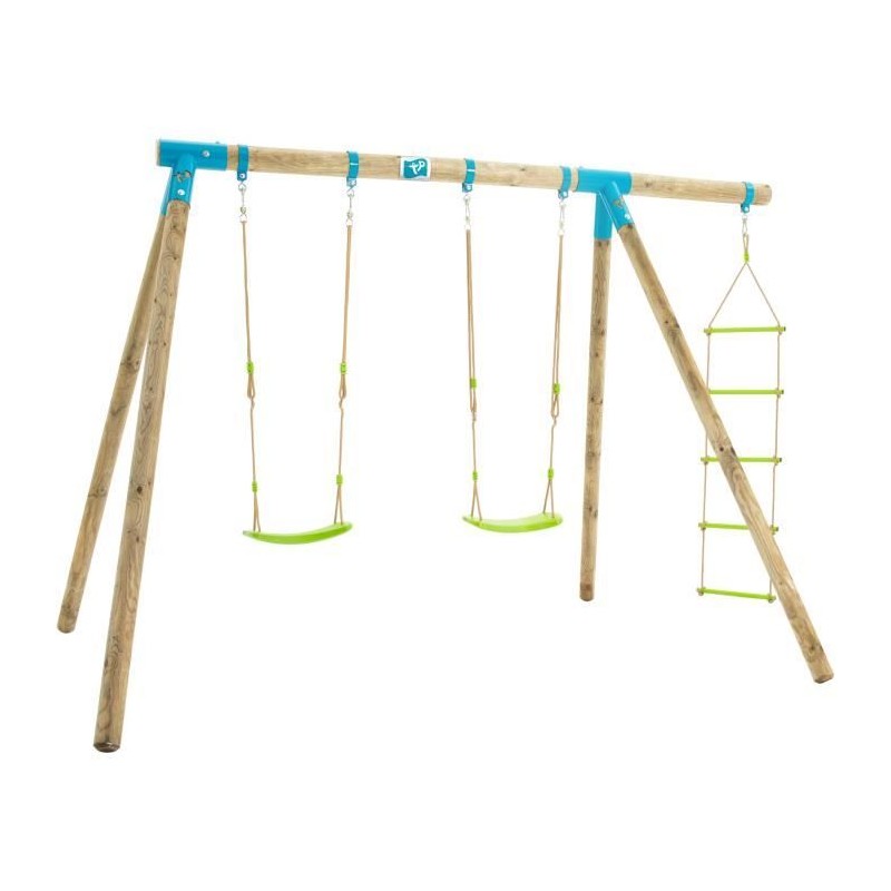 Portique gineste tp toys 2 balancoires / echelle corde / kit d'ancrage Portique gineste tp toys 2 balancoires / echelle corde / kit d'ancrage