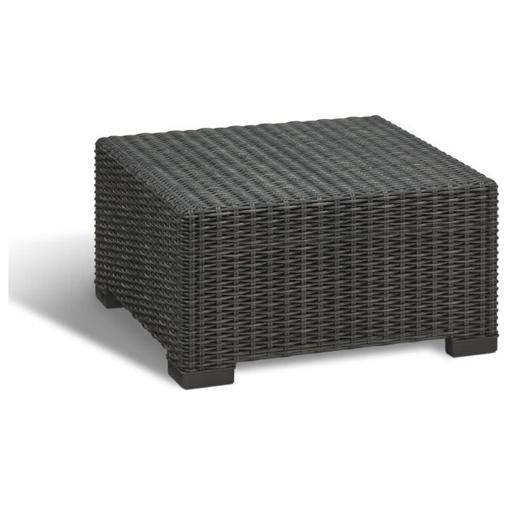 Salon de jardin - en résine imitation rotin tressé - Allibert by KETER - 5 personnes - Moorea - Gris graphite
