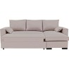 Canapé d'angle convertible - MORGAN - 3 places - Beige avec coffre et