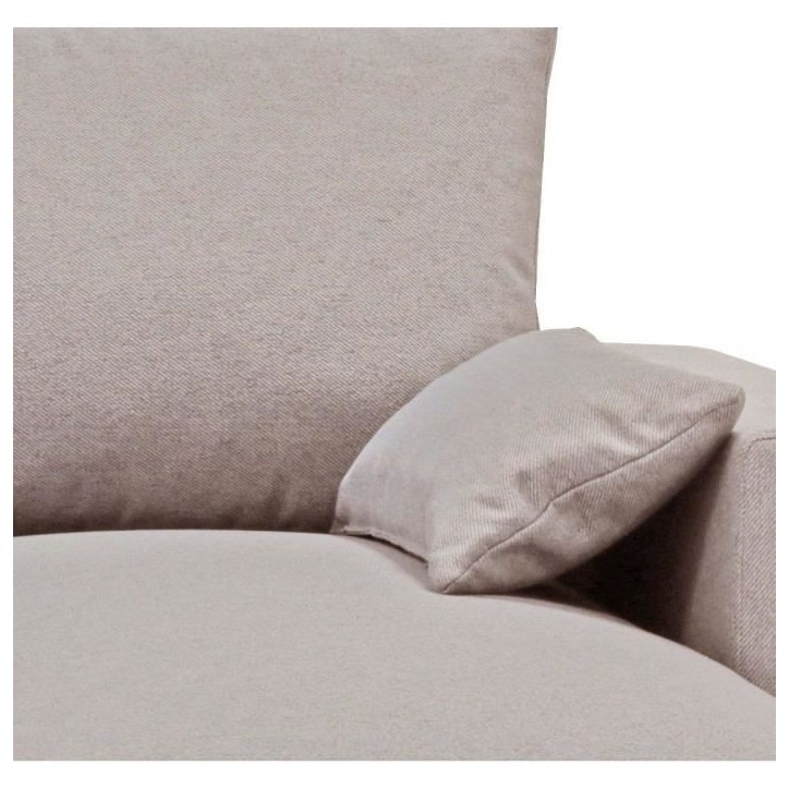 Canapé d'angle convertible - MORGAN - 3 places - Beige avec coffre et coussins déco - 236x143x85cm Canapé d'angle convertible - MORGAN - 3 places - Beige avec coffre et coussins déco - 236x143x85cm