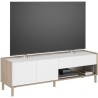 Meuble TV MORPHOS L 150 x P 40 x H 47,3 cm - Décor blanc / Chene - PA