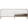 Meuble TV MORPHOS L 150 x P 40 x H 47,3 cm - Décor blanc / Chene - PA