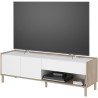 Meuble TV MORPHOS L 150 x P 40 x H 47,3 cm - Décor blanc / Chene - PA
