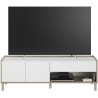 Meuble TV MORPHOS L 150 x P 40 x H 47,3 cm - Décor blanc / Chene - PA