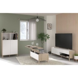 Ensemble meuble de salon - Meuble TV, table basse relevable, bahut hau