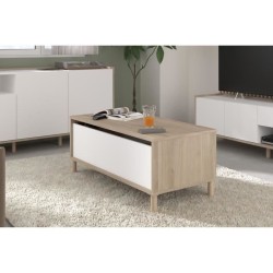 Table basse relevable MORPHOS - L 100 x P 50 x H 43,6 cm - Rectangulai