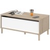 Table basse relevable MORPHOS - L 100 x P 50 x H 43,6 cm - Rectangulai