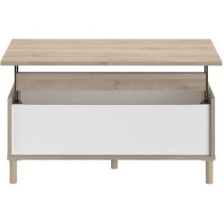 Table basse relevable MORPHOS - L 100 x P 50 x H 43,6 cm - Rectangulai