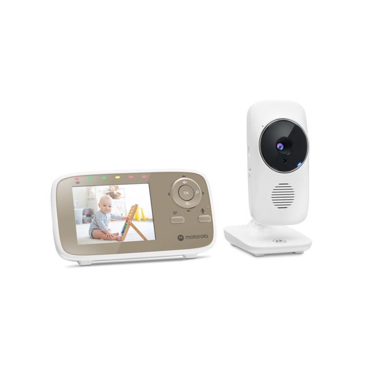 Moniteur vidéo bébé - MOTOROLA - VM483 - 2,8 - 300 m - Ecran - Infrarouge - Blanc Moniteur vidéo bébé - MOTOROLA - VM483 - 2,8 - 300 m - Ecran - Infrarouge - Blanc