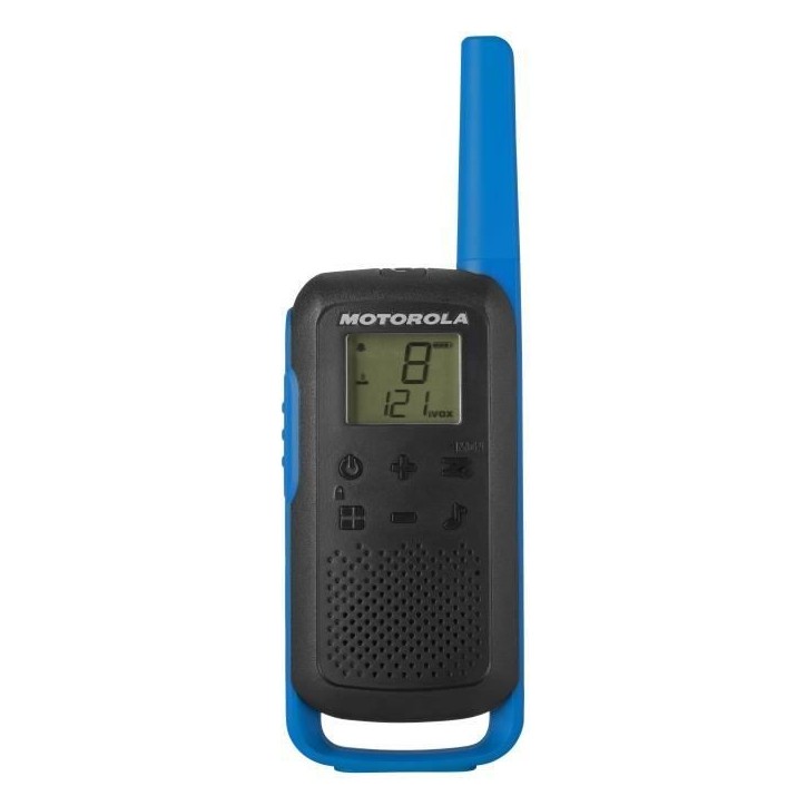 Talkie Walkie Radios MOTOROLA T62 PMR446 - Sans licence - Couplage simplifié - Bleu Talkie Walkie Radios MOTOROLA T62 PMR446 - Sans licence - Couplage simplifié - Bleu