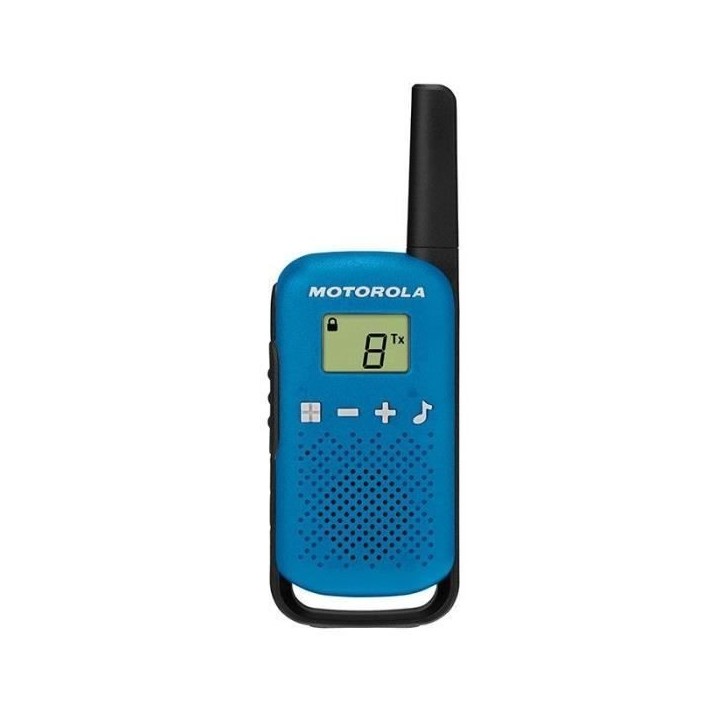Talkie-walkie Motorola - 2 Pcs - Bleu - Portée 8 km - Mains-libres - Puissance 500 mW Talkie-walkie Motorola - 2 Pcs - Bleu - Portée 8 km - Mains-libres - Puissance 500 mW