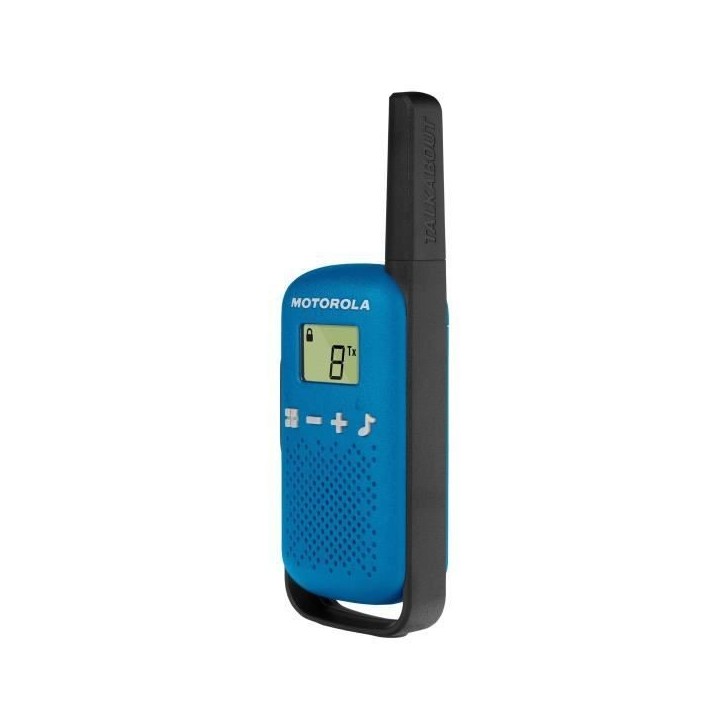 Talkie-walkie Motorola - 2 Pcs - Bleu - Portée 8 km - Mains-libres - Puissance 500 mW Talkie-walkie Motorola - 2 Pcs - Bleu - Portée 8 km - Mains-libres - Puissance 500 mW