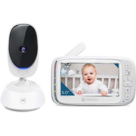 Moniteur vidéo Wi-fi - MOTOROLA - VM85 - 5 - 300 m - Connecté - Ecran - Infrarouge - Blanc