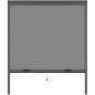 Moustiquaire de fenetre L125 x H145 cm en aluminium gris anthracite - Recoupable en largeur et hauteur