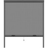 Moustiquaire de fenetre L125 x H145 cm en aluminium gris anthracite -