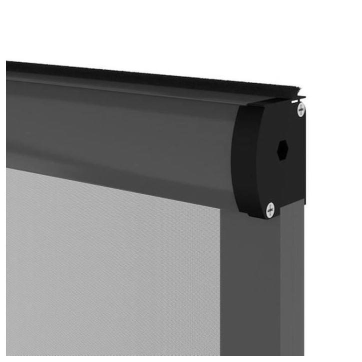 Moustiquaire de fenetre L125 x H145 cm en aluminium gris anthracite - Recoupable en largeur et hauteur Moustiquaire de fenetre L125 x H145 cm en aluminium gris anthracite - Recoupable en largeur et hauteur