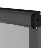 Moustiquaire de fenetre L125 x H145 cm en aluminium gris anthracite -