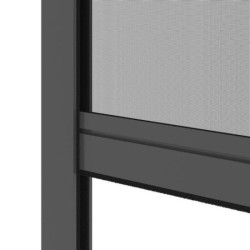 Moustiquaire de fenetre L125 x H145 cm en aluminium gris anthracite -