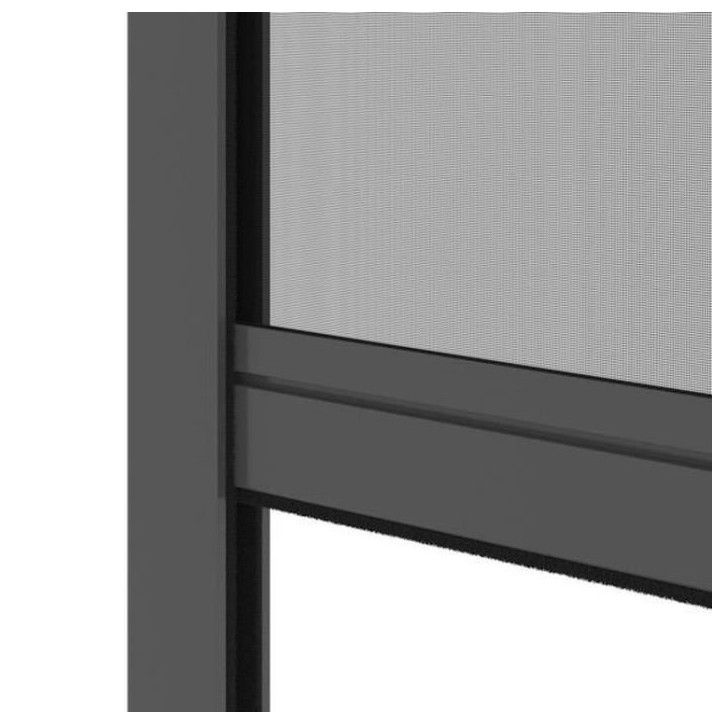 Moustiquaire de fenetre L125 x H145 cm en aluminium gris anthracite - Recoupable en largeur et hauteur Moustiquaire de fenetre L125 x H145 cm en aluminium gris anthracite - Recoupable en largeur et hauteur