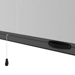 Moustiquaire de fenetre L125 x H145 cm en aluminium gris anthracite -