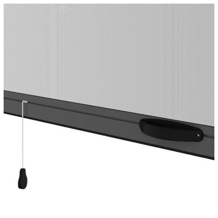 Moustiquaire de fenetre L125 x H145 cm en aluminium gris anthracite - Recoupable en largeur et hauteur Moustiquaire de fenetre L125 x H145 cm en aluminium gris anthracite - Recoupable en largeur et hauteur