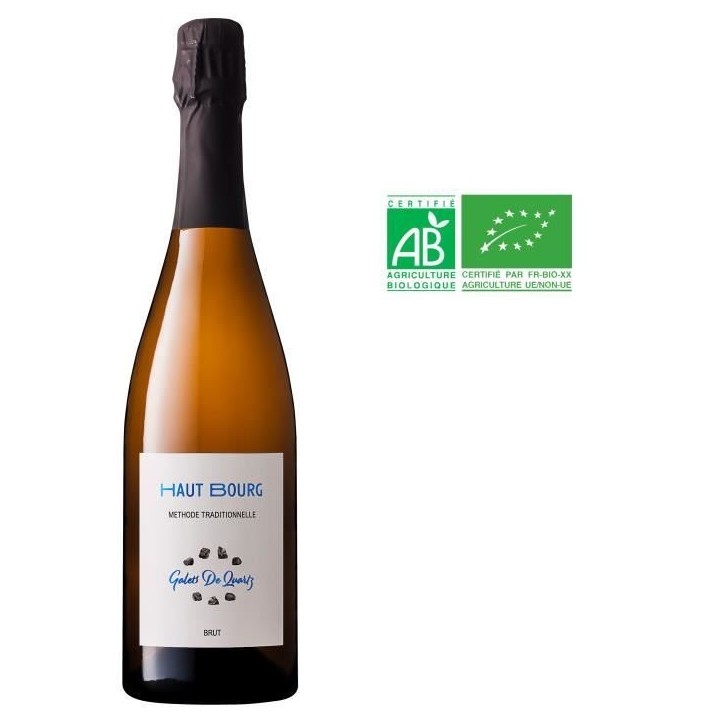Vin Effervescent de Loire Galets de Quartz Domaine de Haut Bourg Méthode Traditionelle Brut 12% - 75 cl