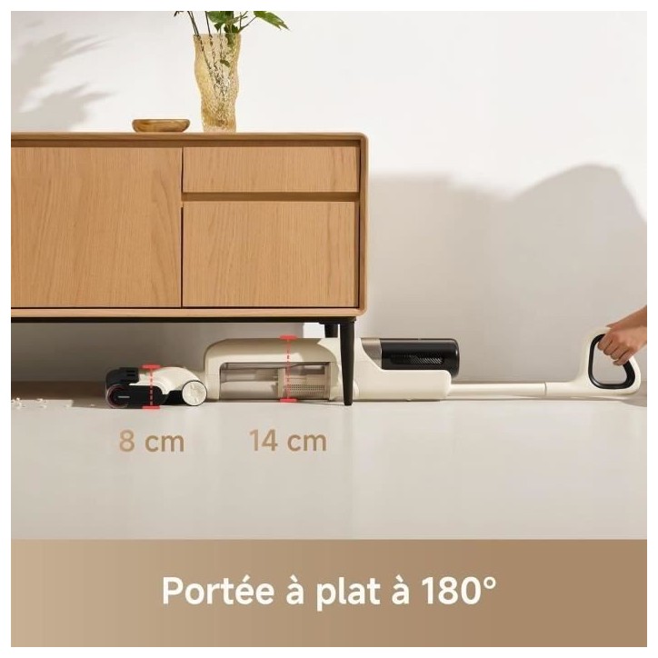 MOVA K30 - Aspirateur Laveur Sec Et Humide - Portée a plat 180° - Aspiration 18 kPa - Nettoyage des Bords - Séchage a l'air C MOVA K30 - Aspirateur Laveur Sec Et Humide - Portée a plat 180° - Aspiration 18 kPa - Nettoyage des Bords - Séchage a l'air C