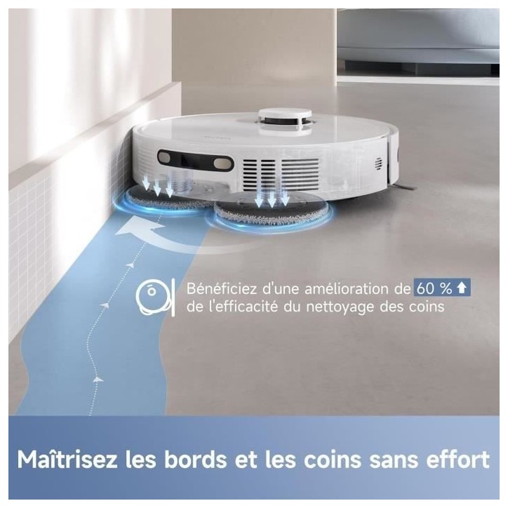 MOVA E30 Ultra - Robot Aspirateur Laveur avec Vidage Automatique - Nettoyage Automatique des Serpillieres - Technologie RoboSwin