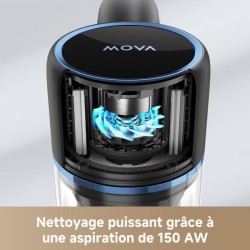 MOVA S4 Detect - Aspirateur Balai sans Fil - 150 AW - Autonomie maxima