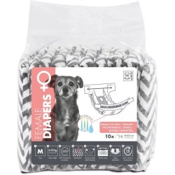 Couches pour chien - M PETS - DIAPERS - Femelle M x10 - Tour de taille