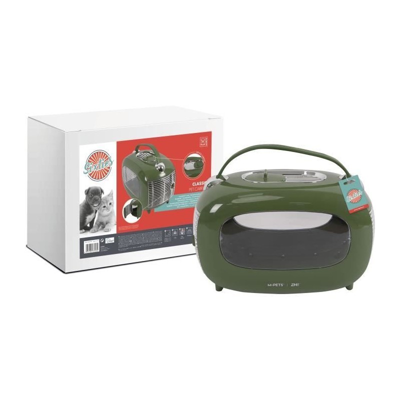 Caisse de transport - M PETS - SIXTIES Classic - Poignée - Bandoulier