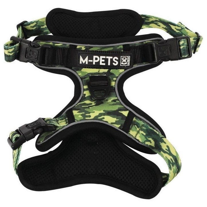 Harnais - M PETS - HIKING - Camouflage S - Tissu rembourré -Attache sécurité - Poignée - Laisse dos/avant Harnais - M PETS - HIKING - Camouflage S - Tissu rembourré -Attache sécurité - Poignée - Laisse dos/avant