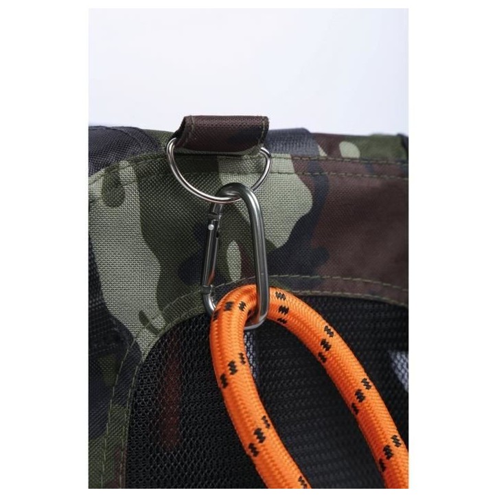 Sac de transport - M PETS - REMIX 2 en 1 Camouflage & Orange - 41 x 28 x 28 cm - Pliable - Léger - Ceinture baudrier